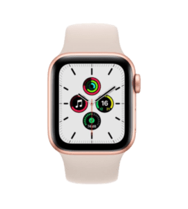 Apple watch se/ gps/ 44 mm/ caja de aluminio en oro/ correa deportiva blanco estrella